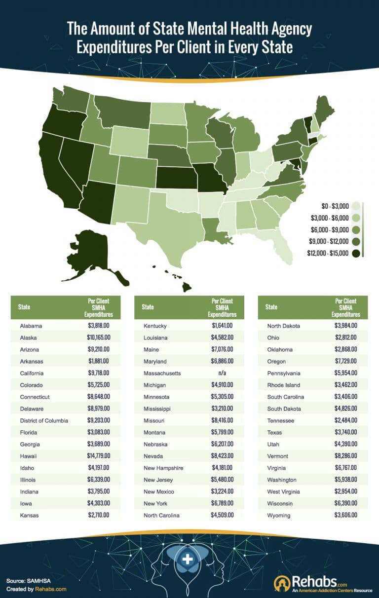 Government Mental Health Spending By State | Rehabs.com